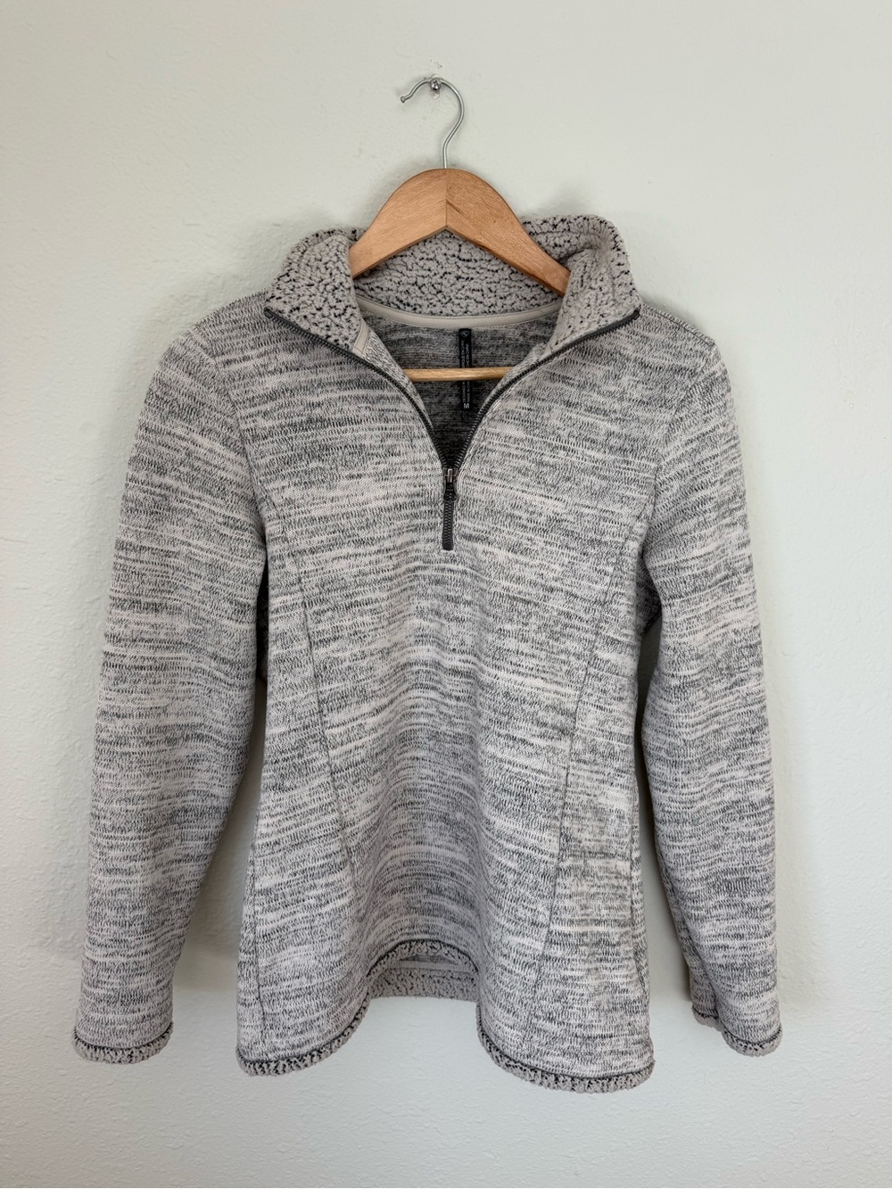 KUHL Alaska Quarter Zip Fleece Pullover Sweatshirt Women's Medium Gray - Picture 3 of 7
